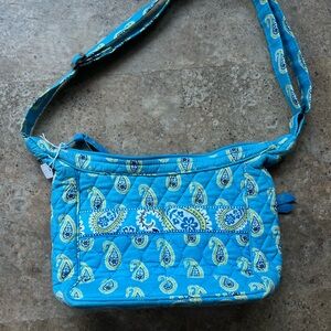 Vera Bradley Blue Paisley Quilted Shoulder Bag